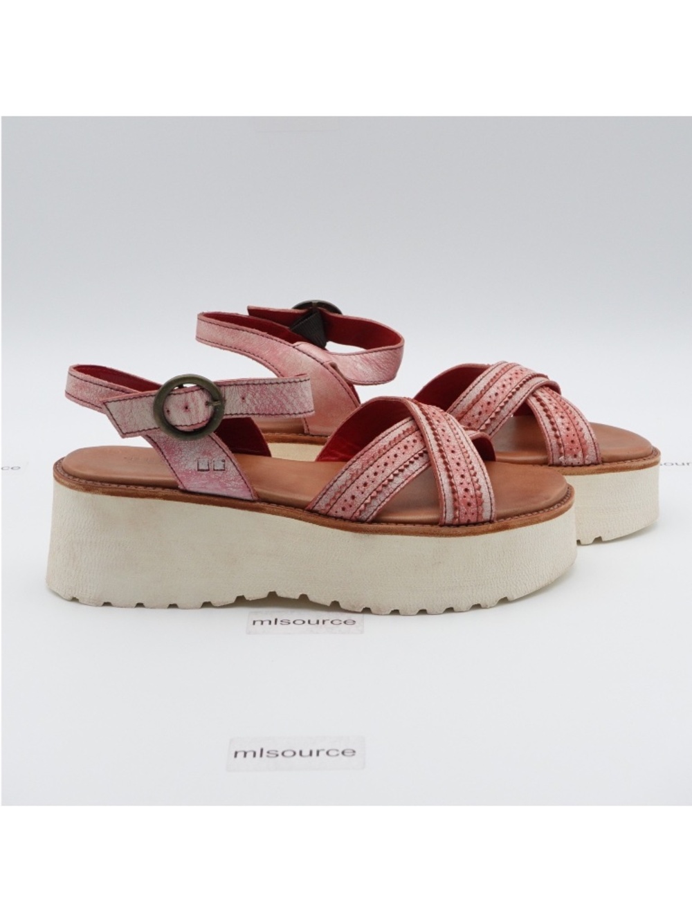 NEW Women's BED/STU Lift Leather Platform Sandals F373235-BLNTDL Blossom - Picture 2 of 13